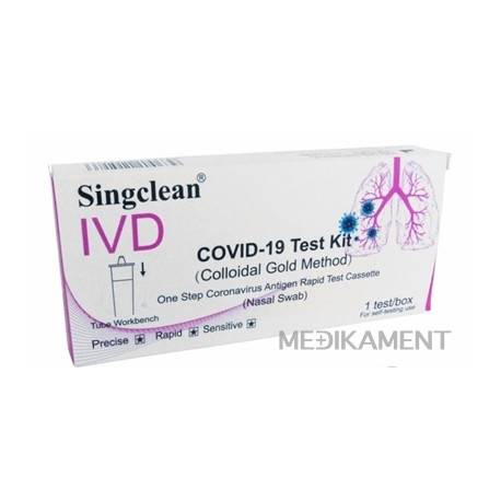 Singclean COVID-19 Test Kit antigénový výterový nazálny test 1 ks