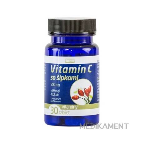 Inca Collagen Vitamín C 500 mg so šípkami tablety s postupným uvoľňovaním 30 ks