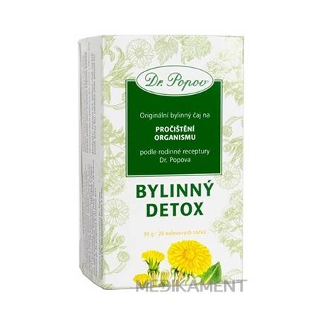 Dr. Popov Bylinný čaj BYLINNÝ DETOX nálevové vrecúška 20 x 1,5 g 