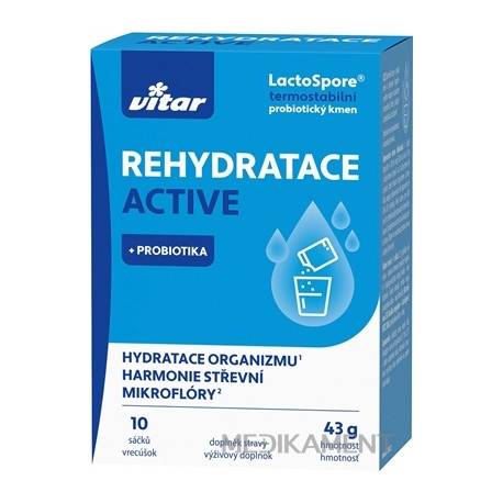 VITAR REHYDRATACE ACTIVE + PROBIOTIKA vrecúška 10 ks