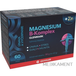 Magnesium B-Komplex GLENMARK + Zinok tablety 60 ks