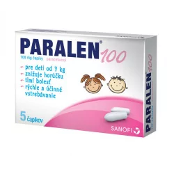 PARALEN 100 mg čapíky 5 ks
