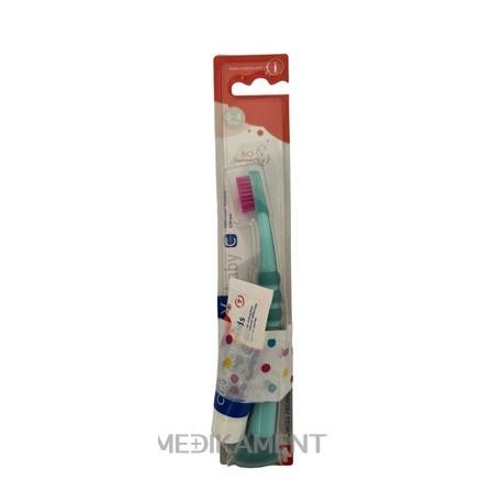 CURAPROX Kids 2+ + Baby 4260 detská zubná pasta, príchuť jahoda 10 ml + detská zubná kefka