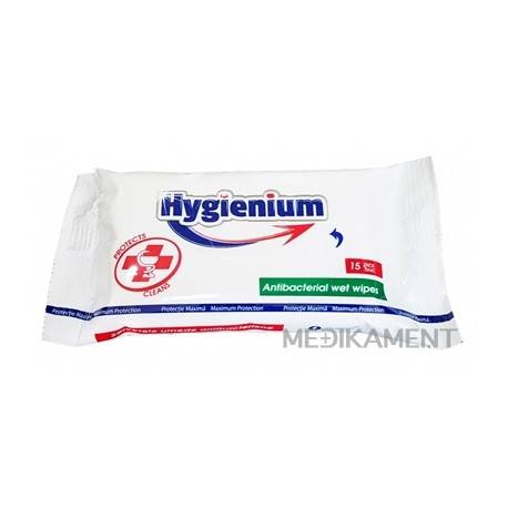 HYGIENIUM Antibakteriálne vlhčené utierky 15 ks