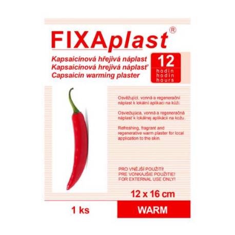 FIXAplast WARM hrejivá náplasť 12 x 16 cm 1 ks