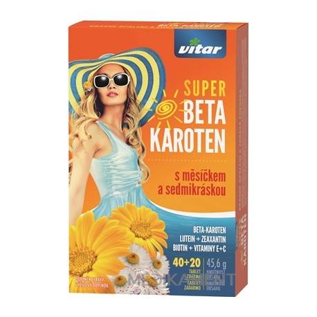 VITAR SUPER BETA KAROTÉN tbl s nechtíkom a sedmokráskou 40+20 zadarmo (60 ks)