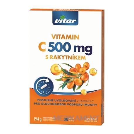 VITAR VITAMÍN C 500 mg S RAKYTNÍKOM cps s postupným uvoľňovaním 1x30 ks