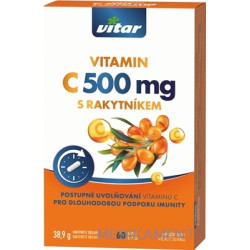 VITAR VITAMÍN C 500 mg S RAKYTNÍKOM cps s postupným uvoľňovaním 1x60 ks