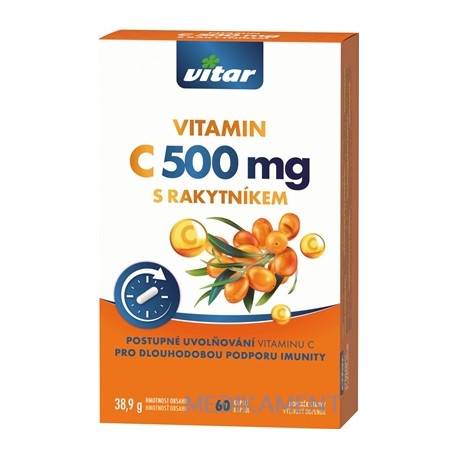 VITAR VITAMÍN C 500 mg S RAKYTNÍKOM cps s postupným uvoľňovaním 1x60 ks