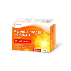 Noventis Vitamín D3 1000 IU + Omega-3 kapsuly 60 ks