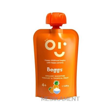 Beggs BIO SMOOTHIE s jogurtom a tropickým ovocím príkrm (od ukonč. 4. mesiaca) 1x120 g