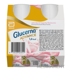 Glucerna ADVANCE 1,6 kcal jahodová príchuť 24 x 220 ml