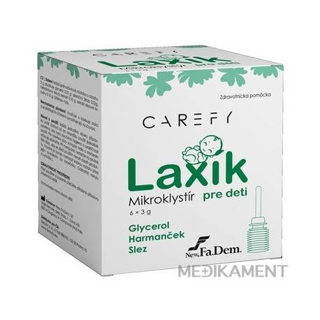CAREFY Laxík mikroklystír pre deti 6 x 3 g