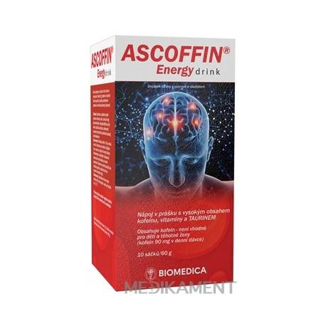 BIOMEDICA ASCOFFIN Energy drink prášok vo vrecúškach 10 ks