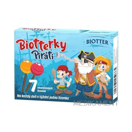Biotterky Piráti vitamínové lízanky 7 ks