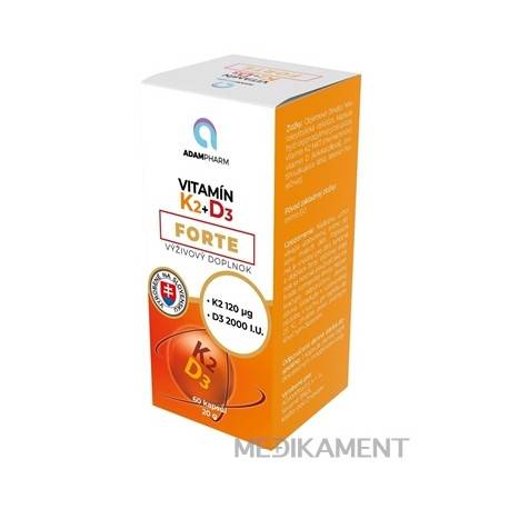 ADAMPharm Vitamín K2+D3 FORTE kapsuly 60 ks