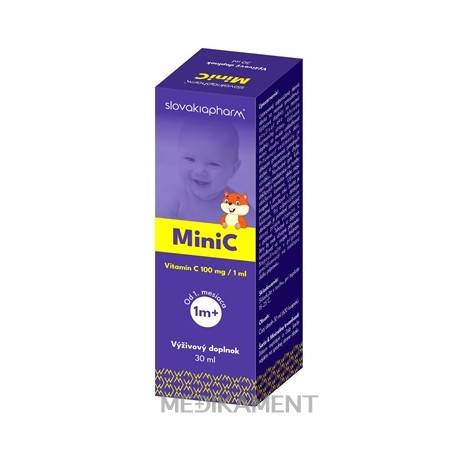 Slovakiapharm MiniC kvapky s vitamínom C pre deti od 1. mesiaca 30 ml
