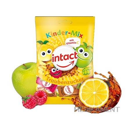 INTACT HROZNOVÝ CUKOR Kinder Mix pastilky s vitamínom C 75 g