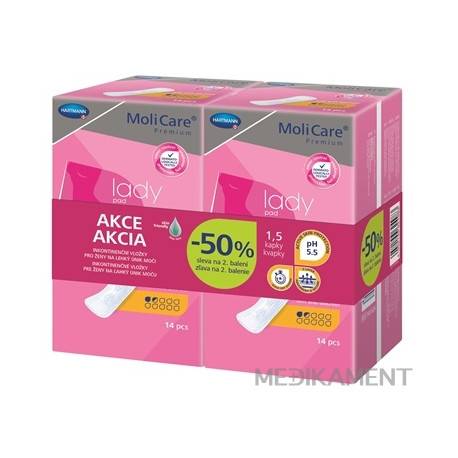 MoliCare Premium lady pad 1,5 kvapky DUOPACK inkontinenčné vložky 2 x 14 ks 1 set