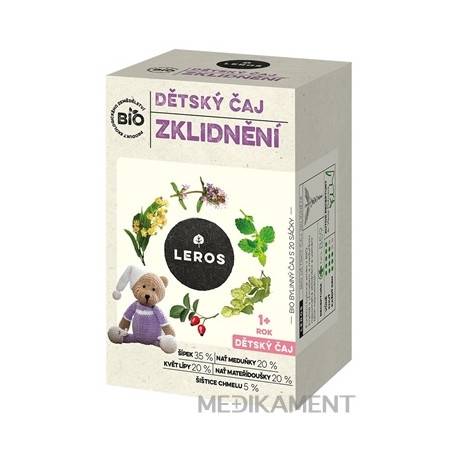 LEROS BIO DETSKY ČAJ UPOKOJENIE bylinný čaj vrecúška (od 1+ roka) 20 x 1,8 g 