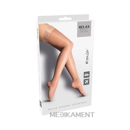 MAXIS RELAX BASIC STEHENNÉ PANČUCHY veľkosť L s krajkou tmavé 1 pár
