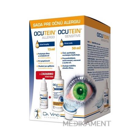 OCUTEIN ALLERGO očné kvapky 15 ml + zadarmo OCUTEIN SENSITIVE očná voda 50 ml, 1x1 set