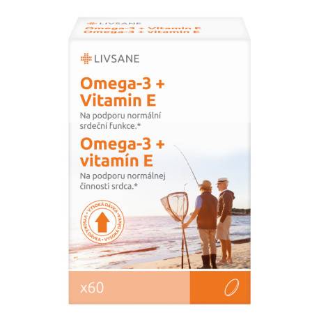 LIVSANE Omega-3 plus vitamín E kapsuly 60 ks