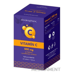 Slovakiapharm Vitamín C 500 mg so šípkami tablety s predĺženým účinkom 60 ks