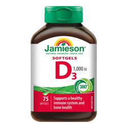 JAMIESON VITAMÍN D3 1000 IU kapsuly 75 ks