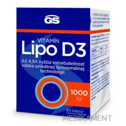 GS Vitamín Lipo D3 1000 IU kapsuly 60 ks