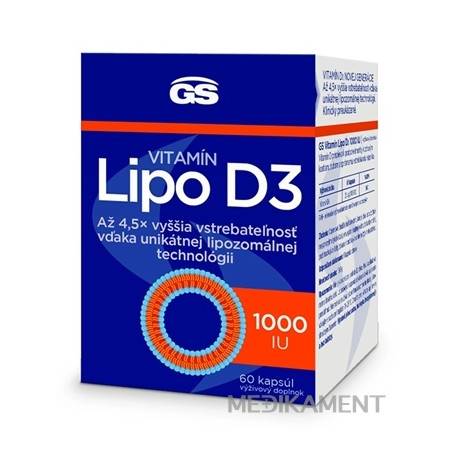 GS Vitamín Lipo D3 1000 IU kapsuly 60 ks