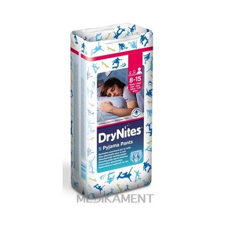 HUGGIES DryNites L pre chlapcov 8-15 rokov plienkové nohavičky 27 - 57 kg 9 ks