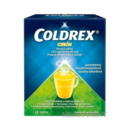 COLDREX HORÚCI NÁPOJ CITRÓN plo por 5 g vrecká 10 ks