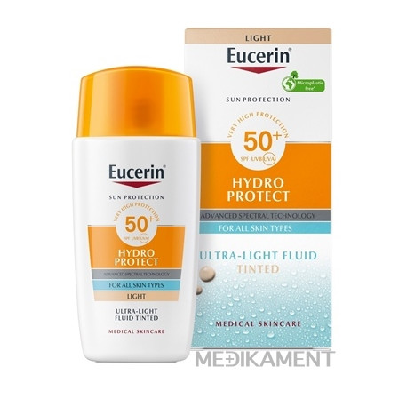 Eucerin SUN Ultra ľahký FLUID SPF 50+ svetlý, na tvár, na opaľovanie 50 ml