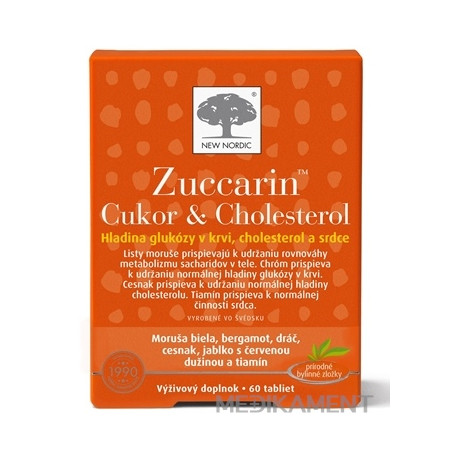 NEW NORDIC Zuccarin Cukor & Cholesterol tablety 60 ks