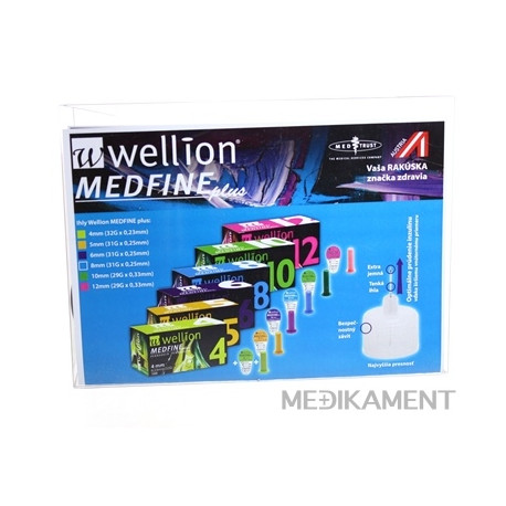 Wellion MEDFINE plus Penneedles 10 mm ihla na aplikáciu inzulínu pomocou pera 100 ks 