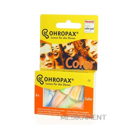 OHROPAX COLOR Ušné vložky v plastovom obale 8 ks