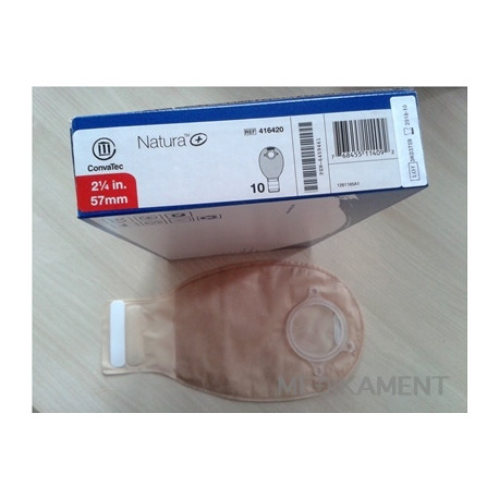 ConvaTec Vrecko stomické výpustné Natura+ s filtrom béžové Invisiclose priemer 57 mm 10 ks
