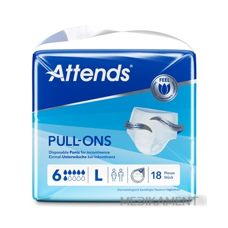 ATTENDS Pull-Ons 5 L elastické inkont. nohavičky savosť 2099 ml obvod 100-14 cnm 18 ks