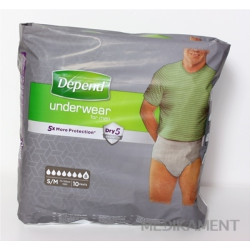 DEPEND SUPER S/M pre mužov naťahovacie nohavičky 10 ks