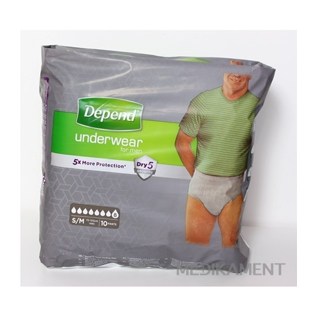DEPEND SUPER S/M pre mužov naťahovacie nohavičky 10 ks