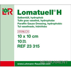 LOMATUELL H TYL PARAFÍNOVÝ 10x10cm sterilný 10 ks