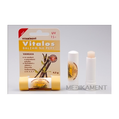 VITALOS Balzam na pery vanilka SPF 15 vitamínový 1 ks