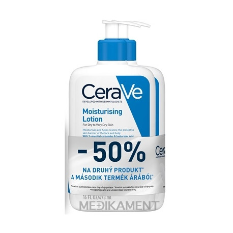 CeraVe DUOPACK hydratačné mlieko na suchú až veľmi suchú pokožku 2x473 ml