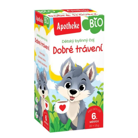 APOTHEKE BIO DETSKÝ BYLINNÝ ČAJ Na dobré trávenie vrecúška vrecúška 20 x 1,5 g