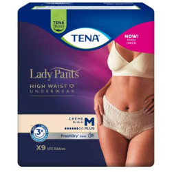 TENA Lady Pants Plus Creme M dámske naťahovacie inkontinenčné nohavičky krémové 9 ks