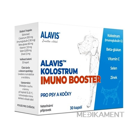 ALAVIS KOLOSTRUM IMUNO BOOSTER kapsule pre psy a mačky 30 ks