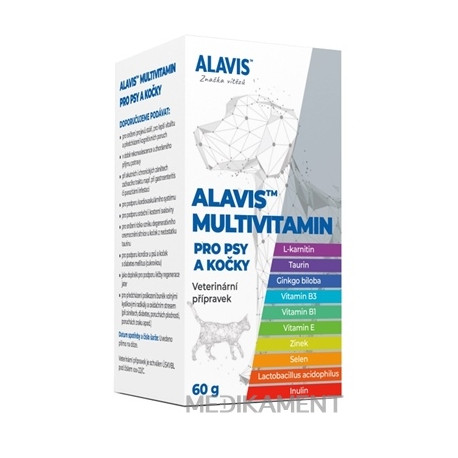 ALAVIS MULTIVITAMÍN pre psy a mačky prášok 60 g