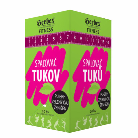 HERBEX Fitness SPAĽOVAČ TUKOV zelený čaj žen-šen 20x1,5 g (30 g)
