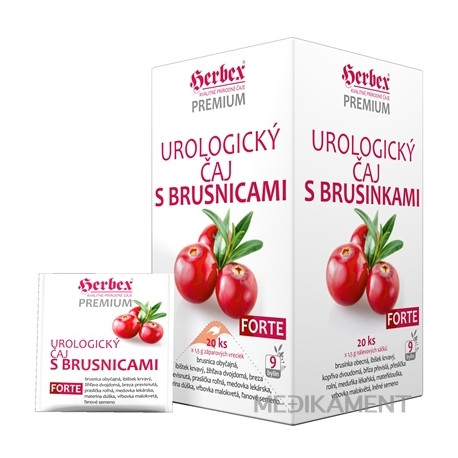 HERBEX Premium UROLOGICKÝ ČAJ s brusnicami FORTE 20x1,5 g ( 30 g)
